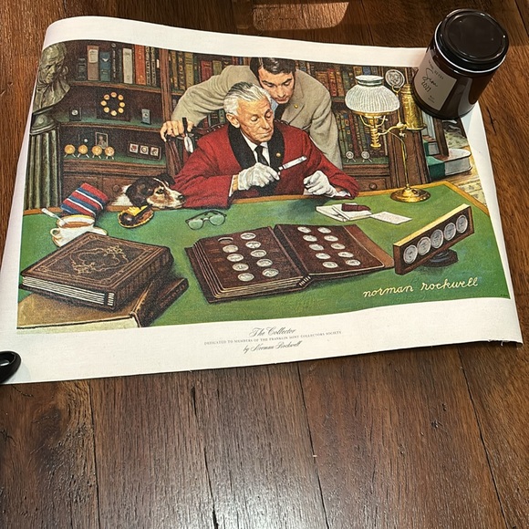 Norman Rockwell The Collector Franklin Mint Limited Edition Print on Canvas - Picture 3 of 12